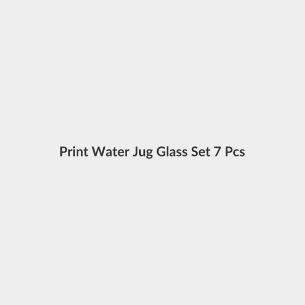 Print Water Jug Glass Set 7 Pcs