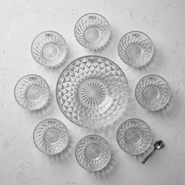 Deli Glassware Custard Set 7 Pcs - Classic