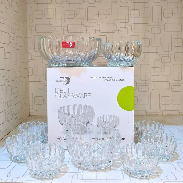 Deli Glassware Custard Set 7 Pcs - Premium