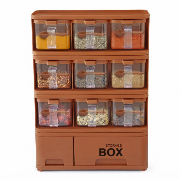 Kitchen Masala Spice Stand with Storage Box